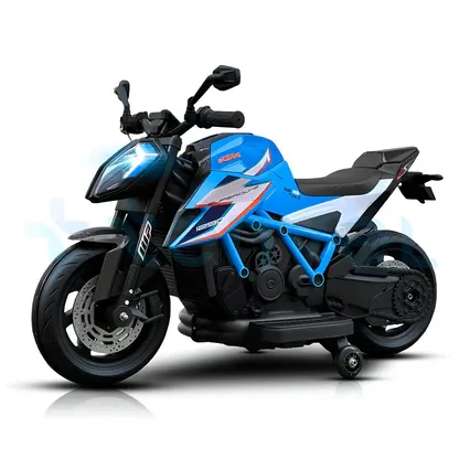 אופנוע סופרמוטו חשמלי לילדים - KTM - קיי.טי.אם דיוק 1290 12V